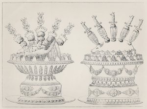 Partes de javali e leitão montadas, desenhos de Antonin Carême